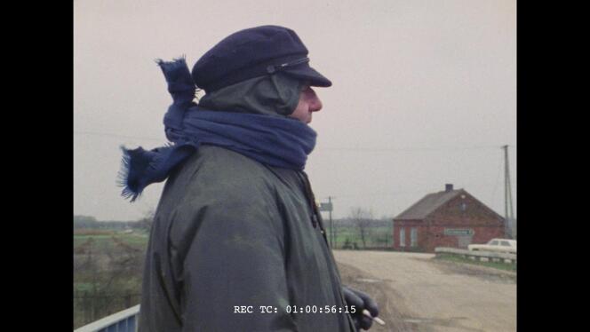 Claude Lanzmann during the filming of “Shoah” in spring 1979. He is filming in Chełmno, Poland.
