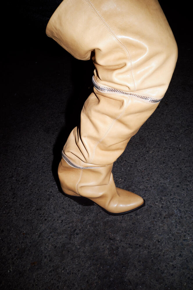 Lelodie thigh-high boots, in leather, Isabel Marant, €2,190.  isabelmarant.com