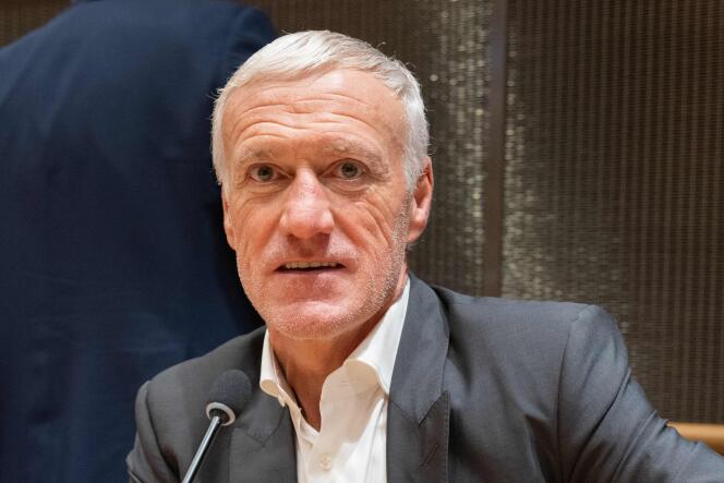 Didier Deschamps during his hearing before the commission of inquiry into the failures of sports federations at the National Assembly, November 2, 2023.