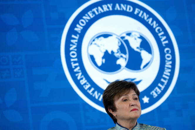 International Monetary Fund Managing Director Kristalina Georgieva at IMF headquarters in Washington on April 14, 2023.
