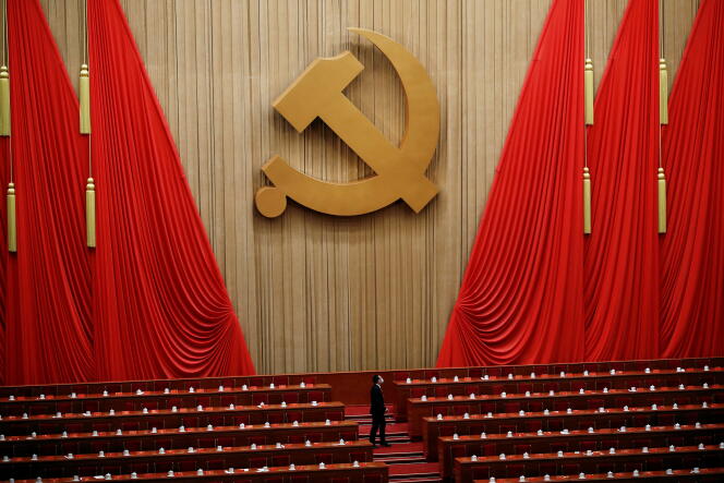 At the end of the closing ceremony of the 20th national congress of the Communist Party of China, in Beijing, October 22, 2022.
