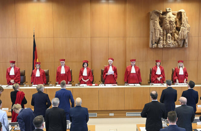 The judges of the Constitutional Court of Karlsruhe, Wednesday November 15, 2023.