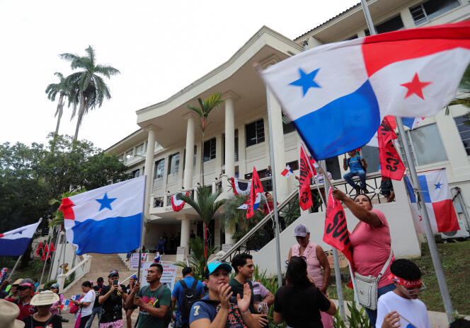 Demonstration against the Cobre Panama mine, in Panama City, on November 25.
