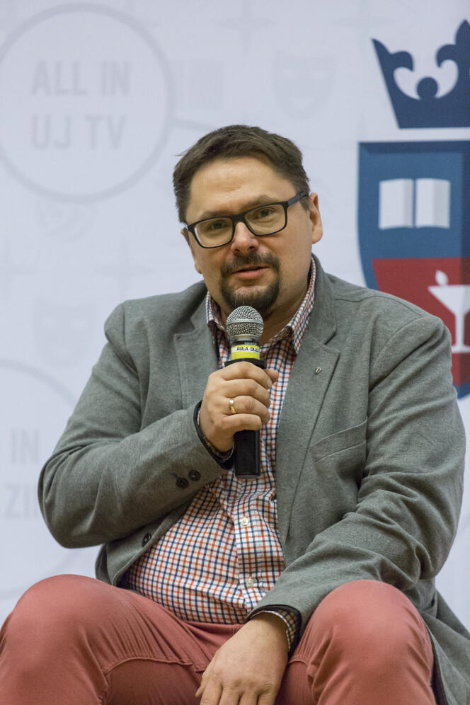 Tomasz Terlikowski during a debate at the Auditorium Maximus in Krakow (Poland), February 28, 2018. 