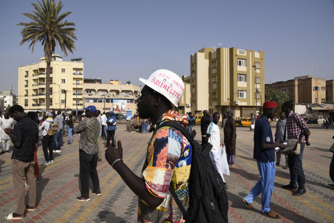Senegalese people demonstrate against the increase in electricity prices, in Dakar, in December 2019.