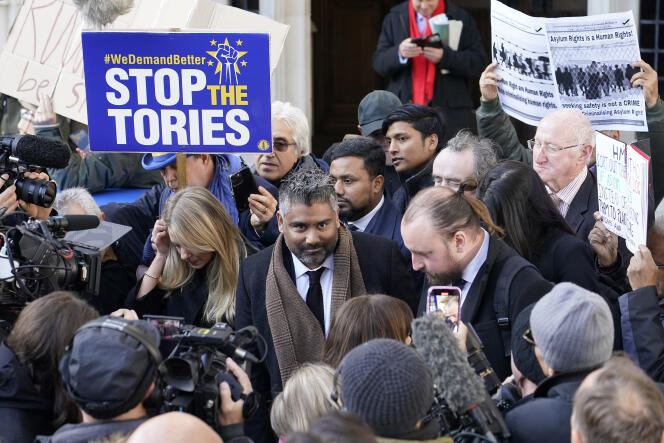 Lawyer Tofique Hossain outside the British Supreme Court, in London, November 15, 2023. 