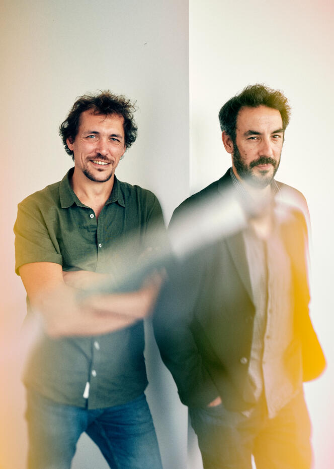 Gaëtan Petit, alias Gaet's, and Julien Monier, in the premises of “Le Monde”, in Paris, on September 14.