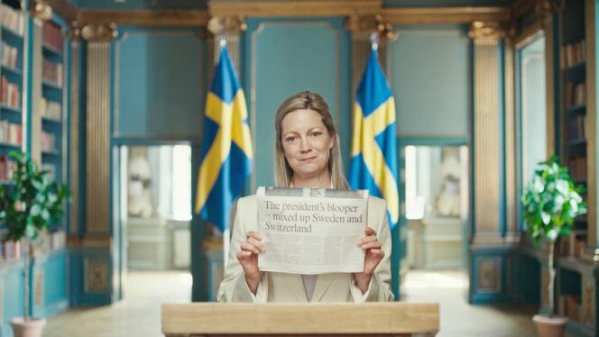 Screenshot of the “Sweden (not Switzerland)” campaign, posted online on October 24, 2023.