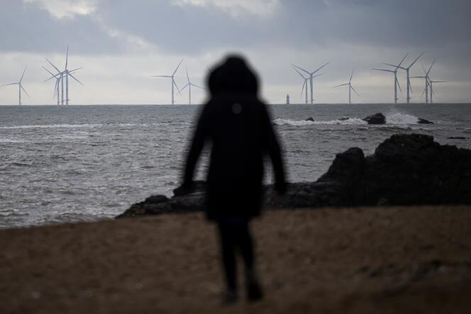 The first offshore wind farm in France, opposite Saint-Nazaire (Loire-Atlantique), January 5, 2023.