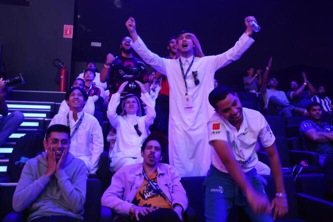 Spectators at Gamers8, a video game competition, in Riyadh, July 9, 2023.