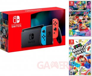 Nintendo Switch Classic with Super Mario Party and Mario Kart 8 Deluxe image
