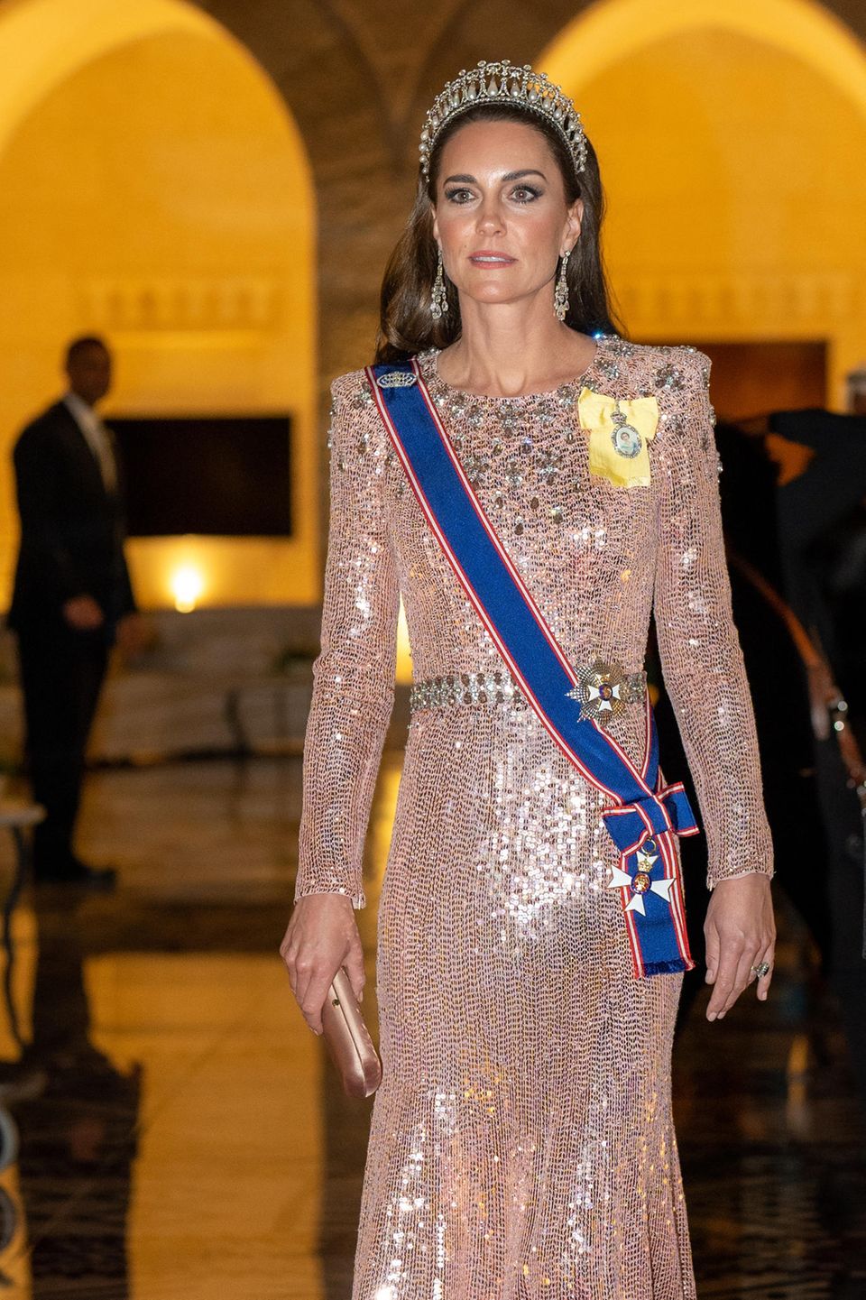 Catherine, Princess of Wales, during the wedding of Hussein bin Abdullah II and Rajwa Al-Saif in Amman.