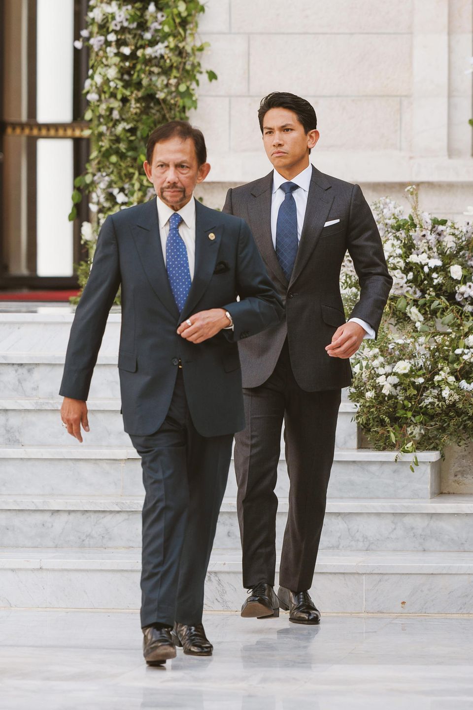 Prince Mateen of Brunei with his father Hassanal Bolkiah, Sultan of Brunei,