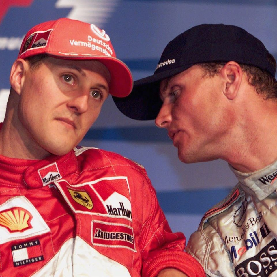 Michael Schumacher and David Coulthard