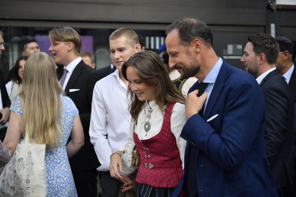 Magnus Heien Haugstad, Princess Ingrid Alexandra and Prince Haakon in June 2023.