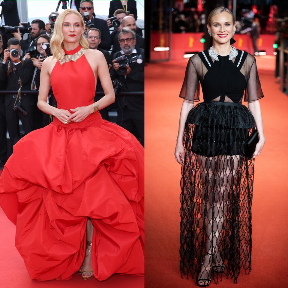 Whether at the Cannes Film Festival in 2022 in graceful red or during the Berlin Film Festival in 2019 in a game of black and transparency: Diane Kruger knows how to inspire with her fashion choices.