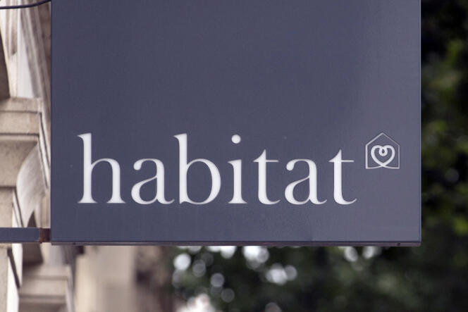 The logo of a Habitat store, in Paris, July 2, 2013. 