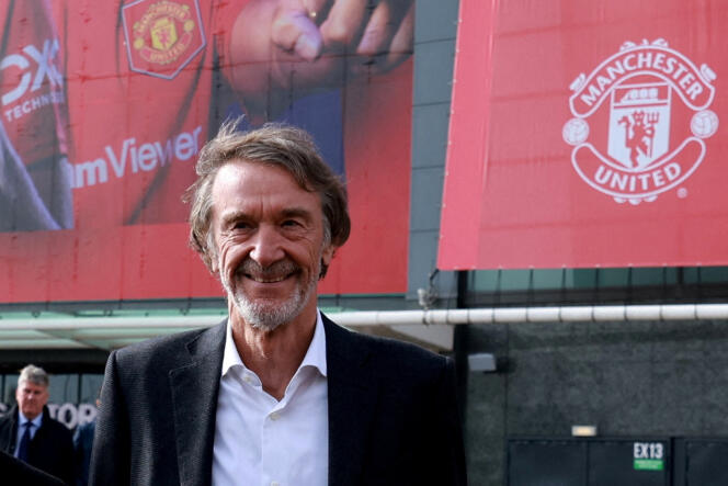 Ineos CEO Jim Ratcliffe outside Old Trafford stadium in Manchester on March 17, 2023.