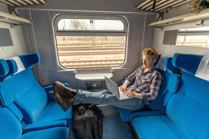 Benjamin Martinie, YouTuber and creator of the Hourrail site, new media dedicated to trains, in 2020.