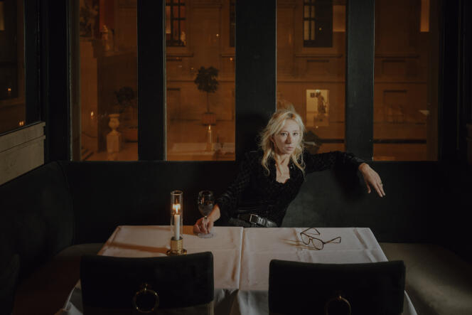 Sylvie Testud, at Café Marly, in Paris, November 8, 2023.