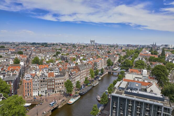 Aerial view of Amsterdam.