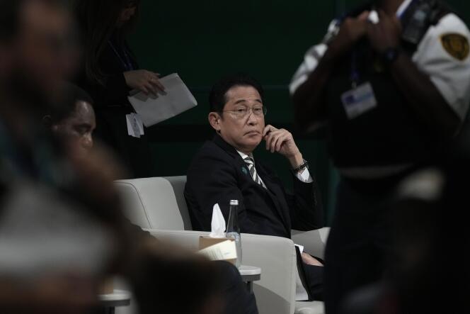 Japanese Prime Minister Fumio Kishida during COP28 in Dubai, United Arab Emirates, December 1, 2023.
