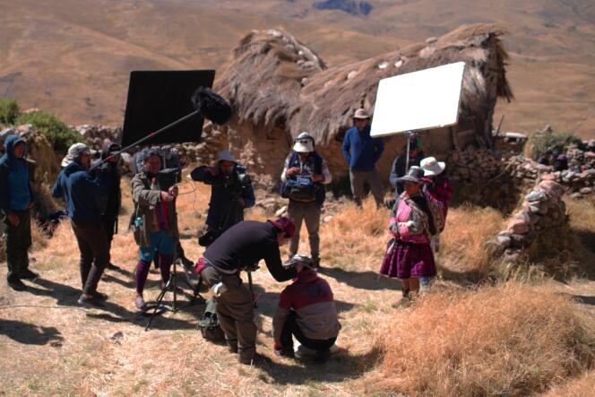 On the set of the film “Kinra”, in Peru.