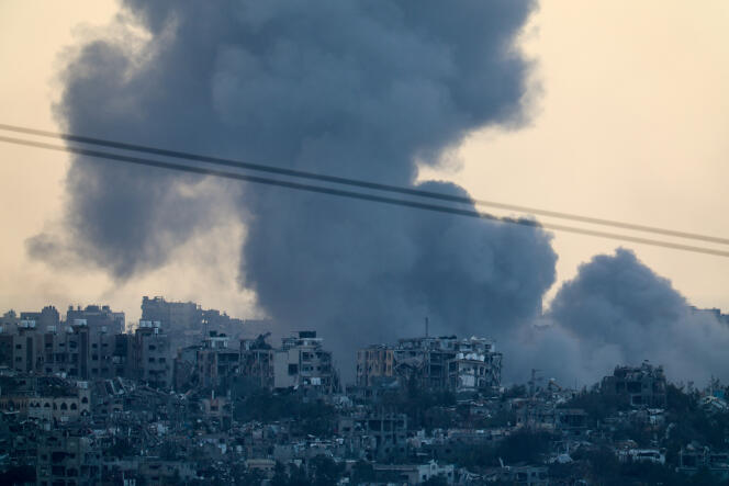 Smoke above Gaza, December 24, 2023.