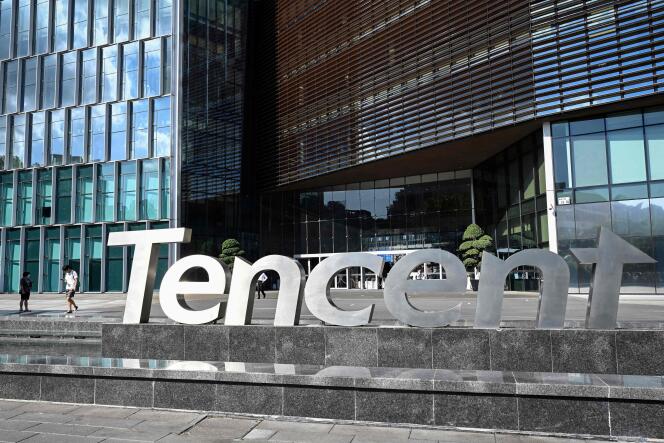 Tencent offices in Shenzhen, China, December 22, 2023.