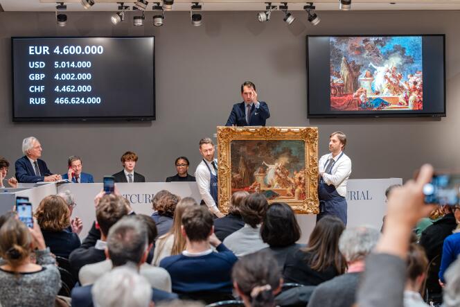 “An ancient sacrifice”, known as “The Sacrifice to the Minotaur”, by Jean-Honoré Fragonard, was sold for 5.7 million euros at Artcurial on November 22.