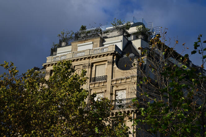 A building in the 16th arrondissement of Paris, November 1, 2023.