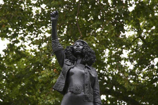 A statue of a British slave trader, torn down by anti-racist protesters in Bristol in June 2020, was replaced on July 15, 2020 by that of a black woman who contributed to its destruction.