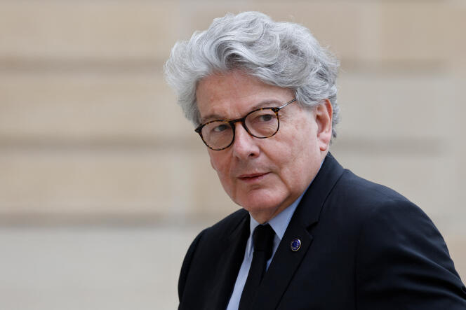 Thierry Breton, European Commissioner for the Internal Market, at the Elysée Palace, in Paris, May 11, 2023.