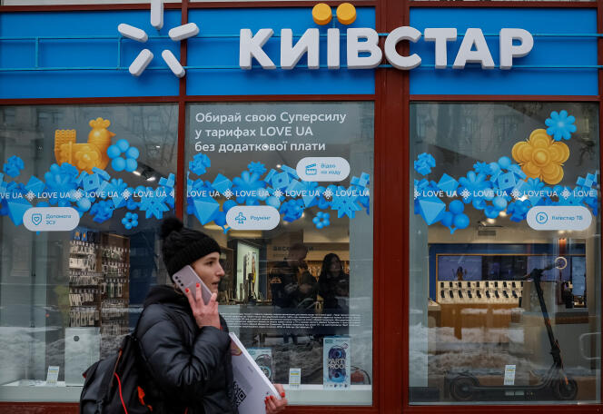 A store of the Ukrainian mobile operator Kyivstar, in kyiv, December 12, 2023.