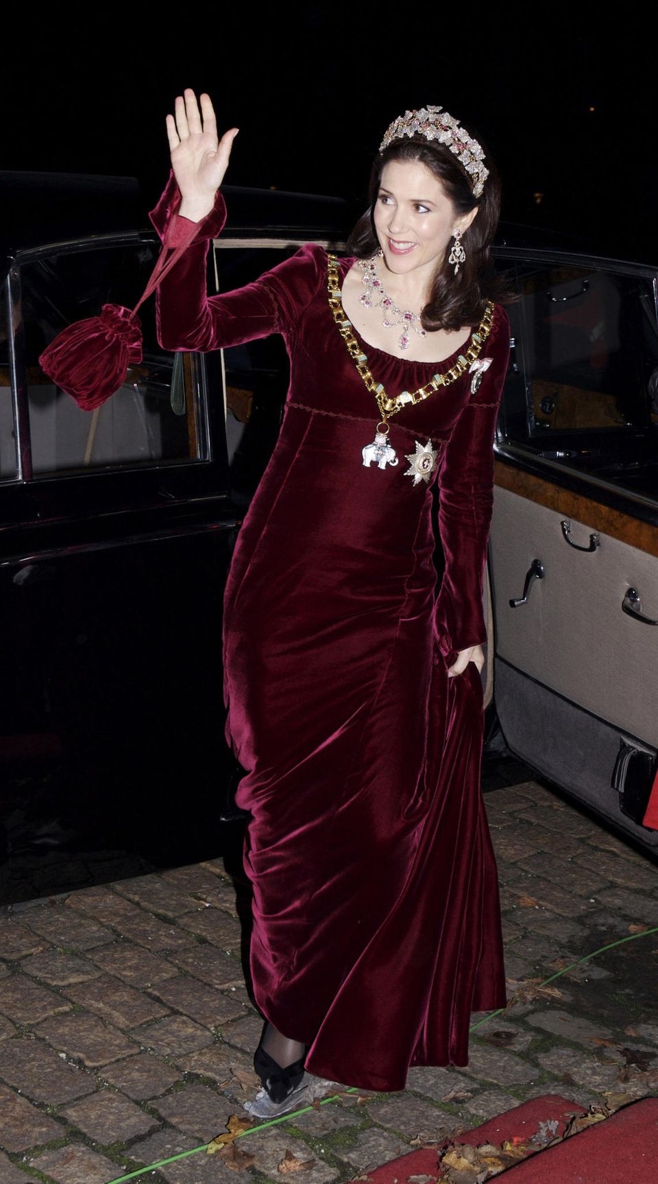 Crown Princess Mary at the New Year's Gala in Copenhagen, 2007