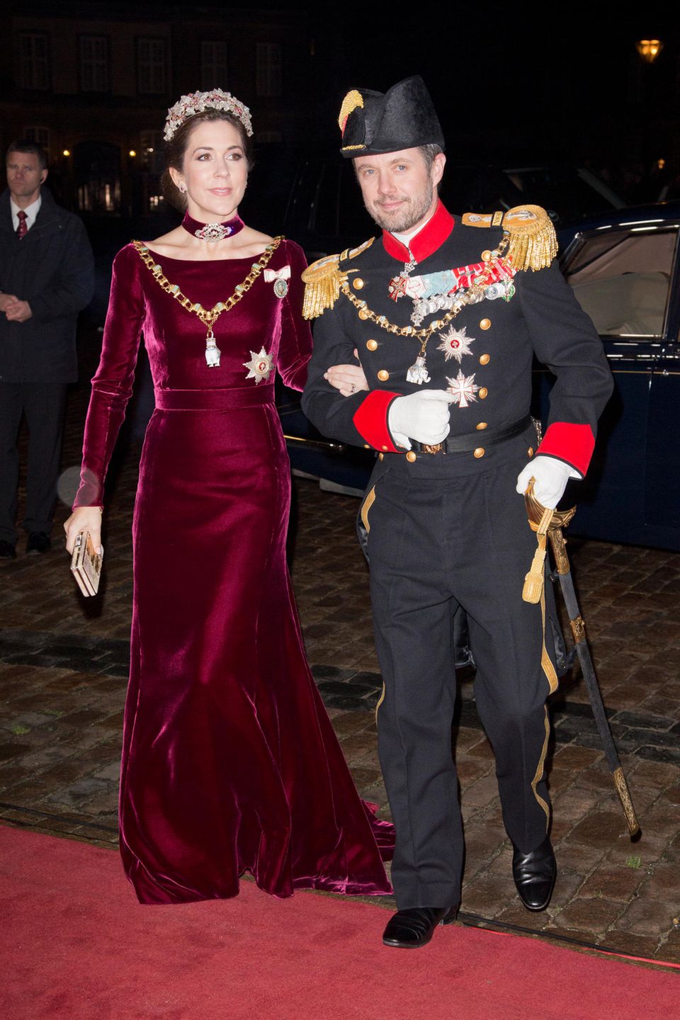 Crown Princess Mary at the New Year's Gala in Copenhagen, 2014