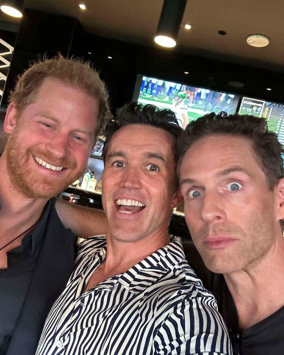 Prince Harry with US actor Rob McElhenney