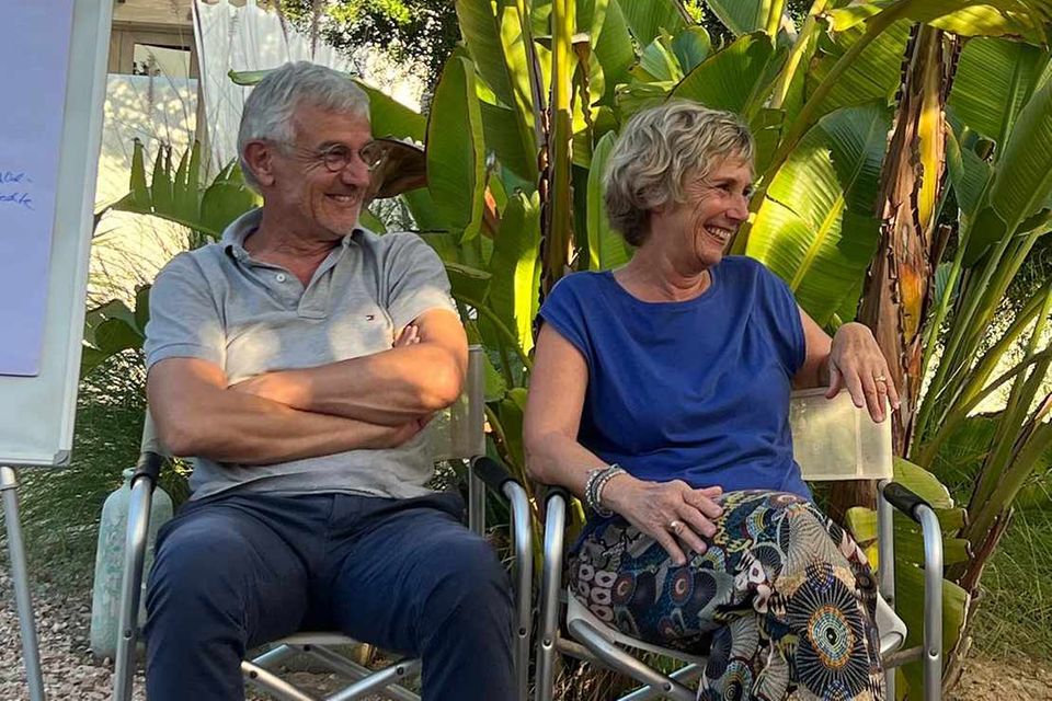 Frontal Mediterranean lessons: bestselling author Amelie Fried with her husband, the screenwriter and writer Peter Probst