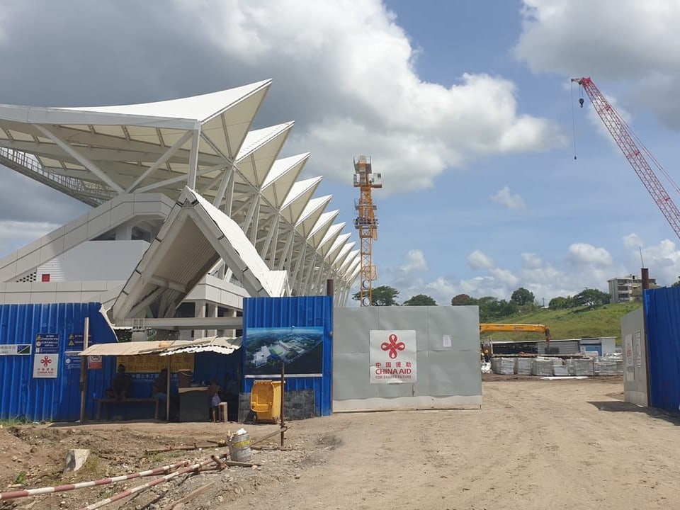 Stadium under construction.