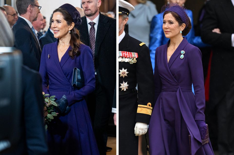 Queen Mary wore the purple Soeren Le Schmidt dress to the coronation of King Charles. 