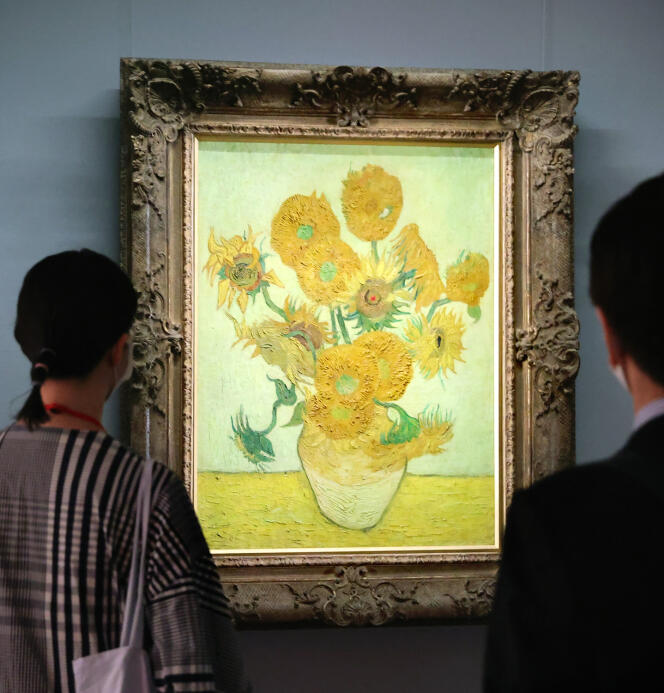 “Sunflowers”, by Vincent Van Gogh, exhibited at the Sompo Museum, in Tokyo, July 9, 2020.