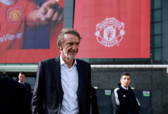 Jim Ratcliffe, owner of Manchester United football club, outside Old Trafford stadium in Manchester, United Kingdom, March 17, 2023. 