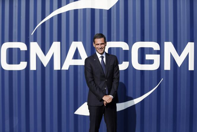 The CEO of the Marseille shipowner CMA CGM, Rodolphe Saadé, in Le Havre (Seine-Maritime), September 6, 2018. 