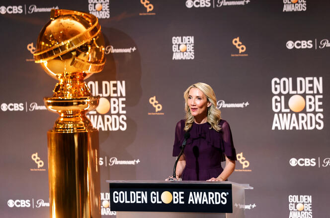 Golden Globes President Helen Hoehne in Los Angeles, California, December 11, 2023.