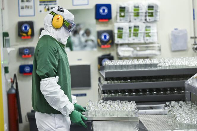 In a production laboratory of Takeda Pharmaceutical Belgium, in Lessines, February 28, 2023. 