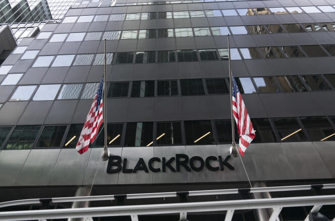 In front of BlackRock headquarters, January 13, 2021, in New York.