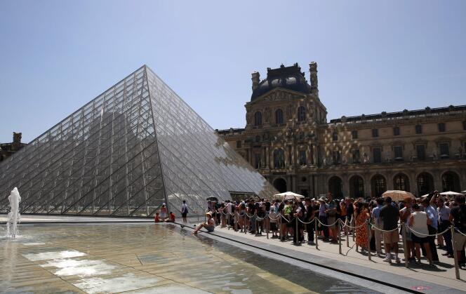 The entrance to the Louvre Museum, in Paris, in June 2022.