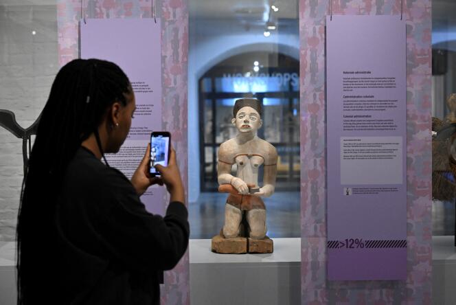 The “Rethinking Collections” exhibition at the Africa Museum in Brussels, January 17, 2024.