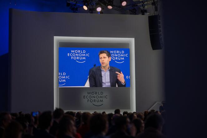 The CEO of Open AI, creator of ChatGPT, Sam Altman, at the World Economic Forum in Davos (Switzerland), January 18, 2024.