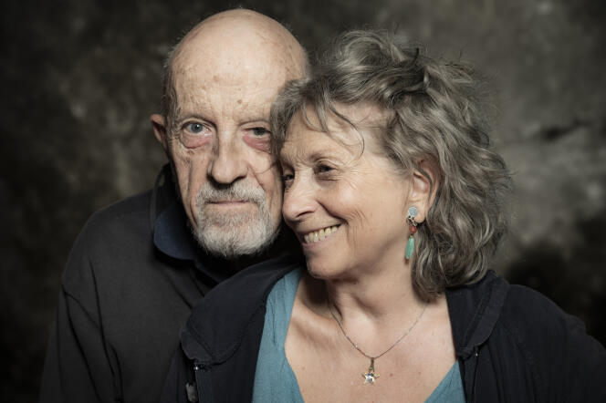 Luc Moullet and Antonietta Pizzorno, in Montreuil (Seine-Saint-Denis), in September 2023.